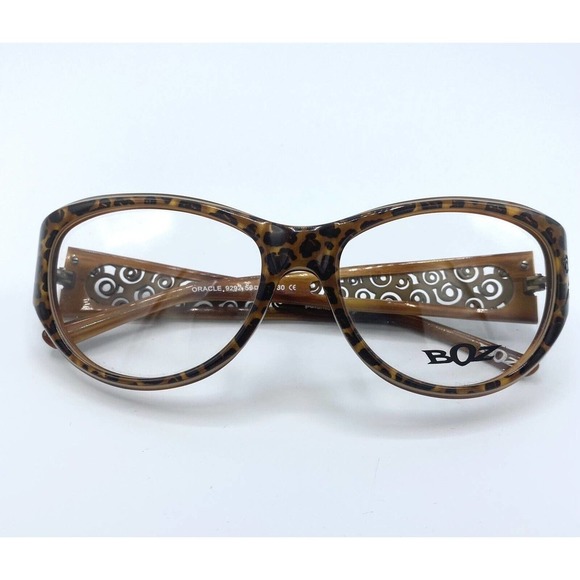 BOZ Oracle 9292 Animal Print Eyeglass Frames 53-17-130 w/ Case & Cleaning Cloth - Picture 6 of 8
